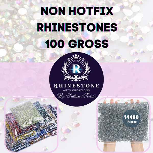 100 GROSS BULK NON HOTFIX RHINESTONE AB COLOR – Rhinestone Arts Creations